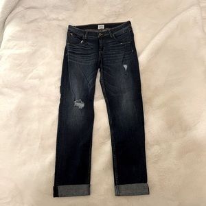 Hudson cropped jeans.